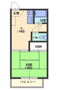 コーポ松浦B【2階】の間取り