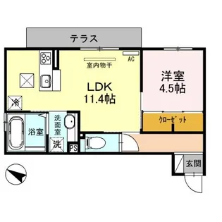 カーサ庄衛門【2階】の間取り