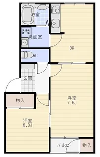 たんぽぽ18号館【1階】の間取り