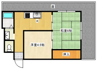 長楽園第2マンション【1階】の間取り