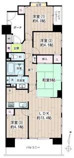 ナイスアーバン大島【5階】の間取り