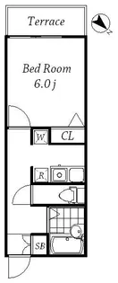 ホワイトフィールド西小山【1階】の間取り