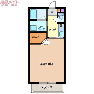 プチキャッスルII【2階】の間取り