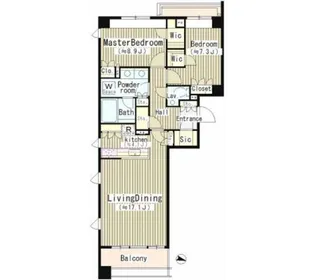 センチュリーフォレスト2号棟【6階】の間取り