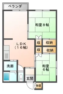 メゾンアスリート【1階】の間取り