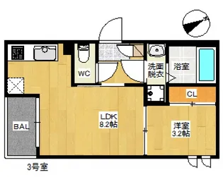 REGALEST GRACE NAGATSUKA【3階】の間取り