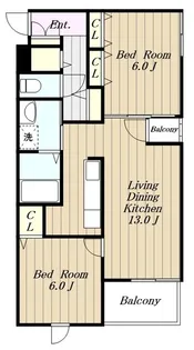 ベルコロレIII【2階】の間取り