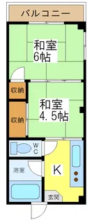 豪徳寺コーポラス【4階】の間取り