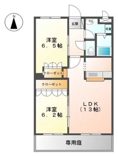 クレシア【1階】の間取り