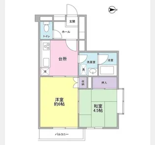 リトル上原【2階】の間取り