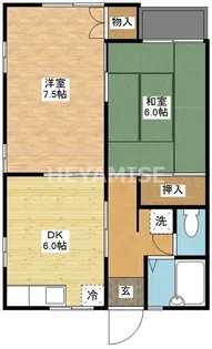 ハイツ・エム【1階】の間取り