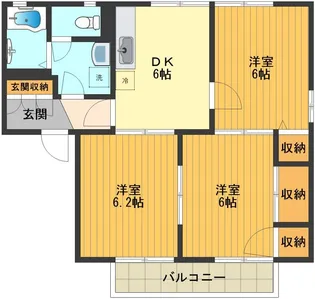 クエールコート【1階】の間取り