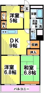 グランメール成城【3階】の間取り