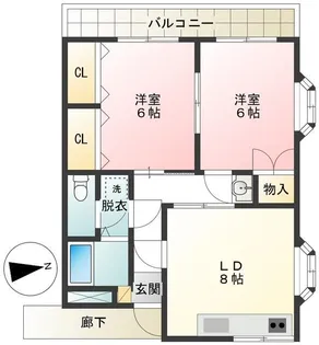 ロングエイトII【4階】の間取り