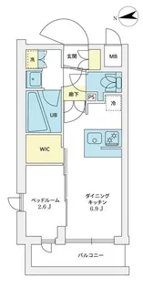 アジールコート豪徳寺【2階】の間取り