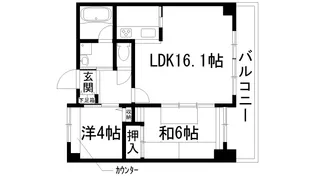 グランツ川西【3階】の間取り