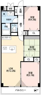 亀戸天神ガーデニア【5階】の間取り