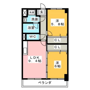 栄和ハイツII【3階】の間取り