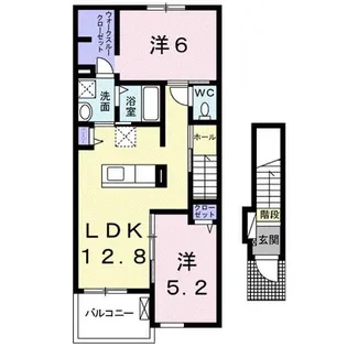 Casa・さくら【2階】の間取り