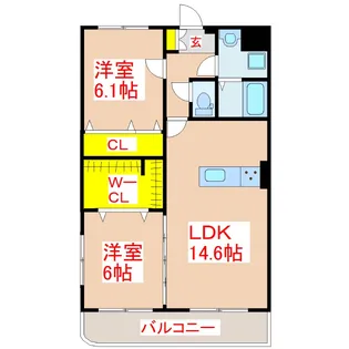 ブランニューM【2階】の間取り