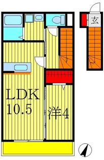 ティアラ新鎌【2階】の間取り