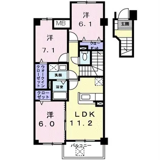 コムフォートワン【4階】の間取り