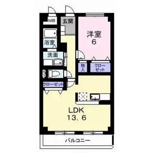 シャトー・プティシャン【1階】の間取り