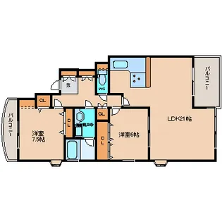 プルミエール南堀江【4階】の間取り