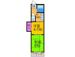 ハイツ泉【4階】の間取り