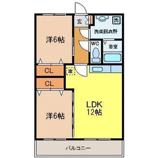 カルディア中嶋弐番館【2階】の間取り