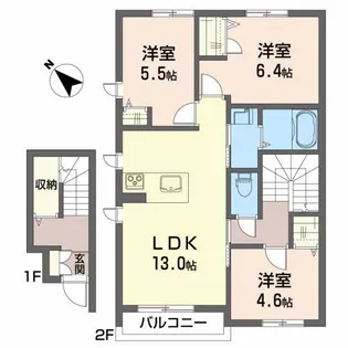 クオリスタ【2階】の間取り
