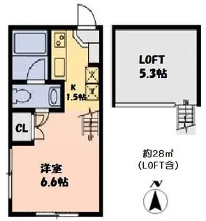 Jsコート南大井【4階】の間取り