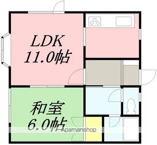 コーポ光【1階】の間取り