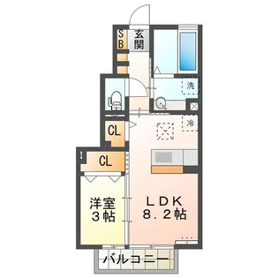 エスパティオン【1階】の間取り