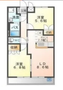 ハスヤマC【2階】の間取り
