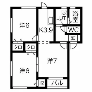 ロックウェルA棟【2階】の間取り
