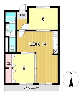 メイゾンサンポアA棟【3階】の間取り