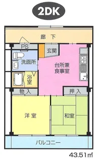 ハイツとみたの森【2階】の間取り