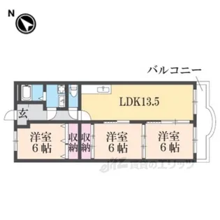 パストラール西大寺【3階】の間取り