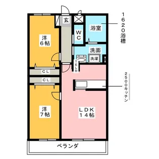 Benvenuto徳重【2階】の間取り