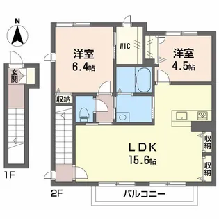 シャーメゾン上泉【2階】の間取り