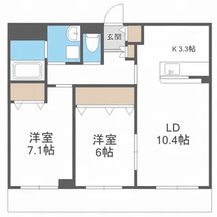 ラスベート【1階】の間取り