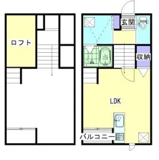 DOLCEVITA西町【2階】の間取り