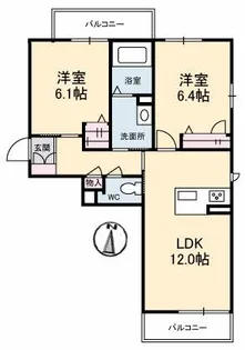 シャーメゾン坂出【3階】の間取り