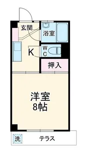 けやきコーポ【1階】の間取り