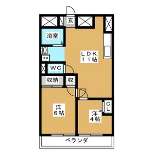 チサンマンション【6階】の間取り