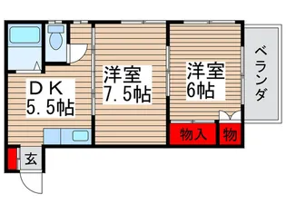 大和田マツキ マンション【2階】の間取り