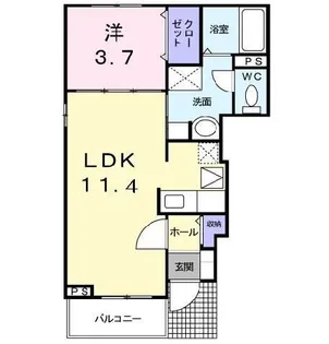 エアリー・スクエア 壱【1階】の間取り