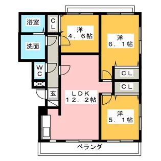 エクラときわ3【3階】の間取り
