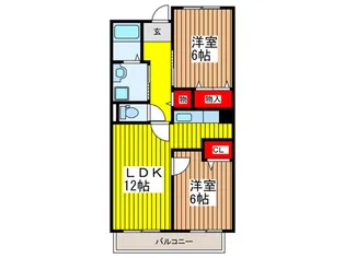 グランドモテギ【1階】の間取り